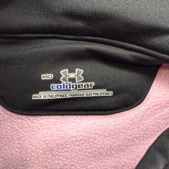 Under Armour Pink & Black Full Zip Fleece Jacket Women’s Size Medium - Picture 9 of 11
